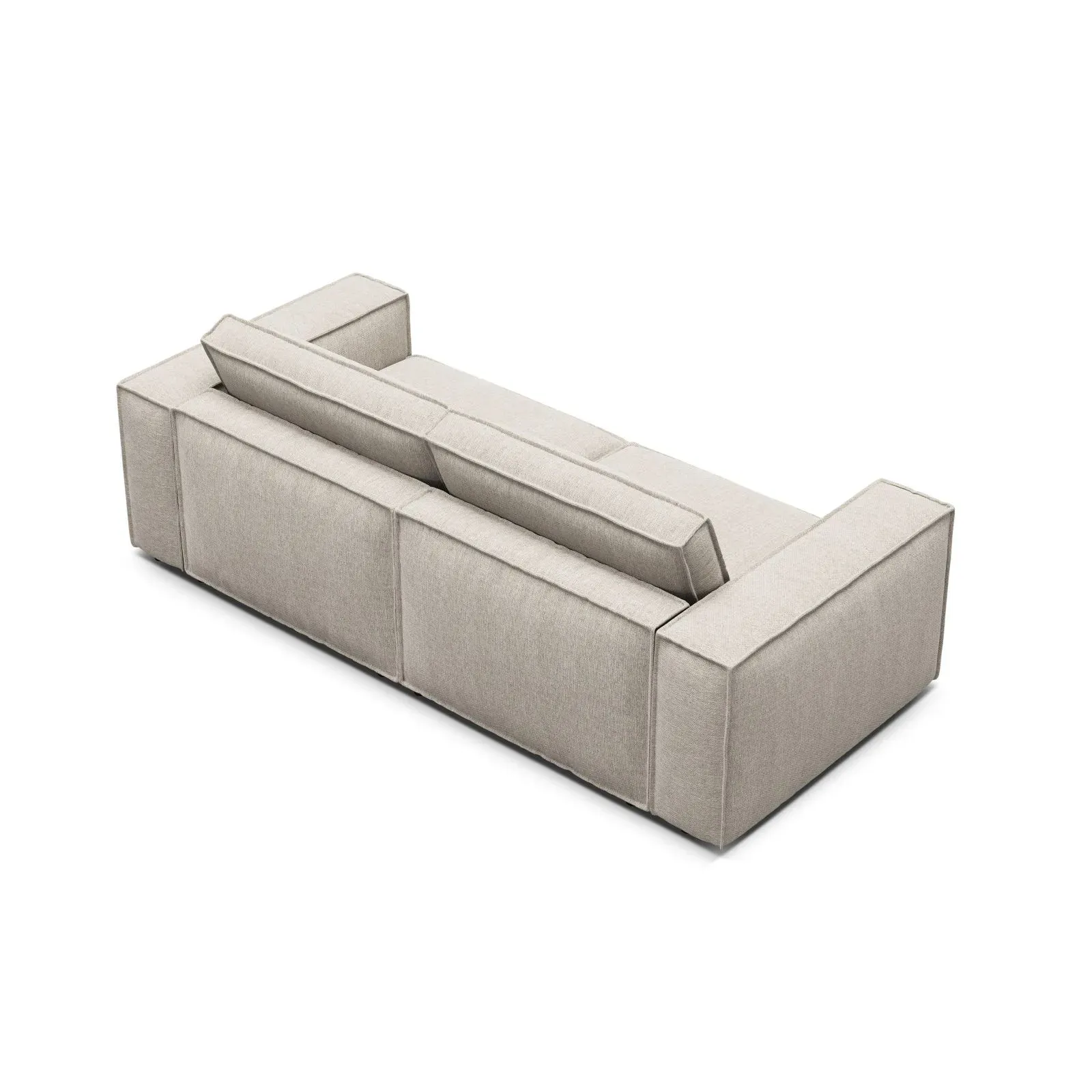 Pola 3-Sitzer Sofa aus Samt oder Strukturstoff, 236x103 cm - Image 54