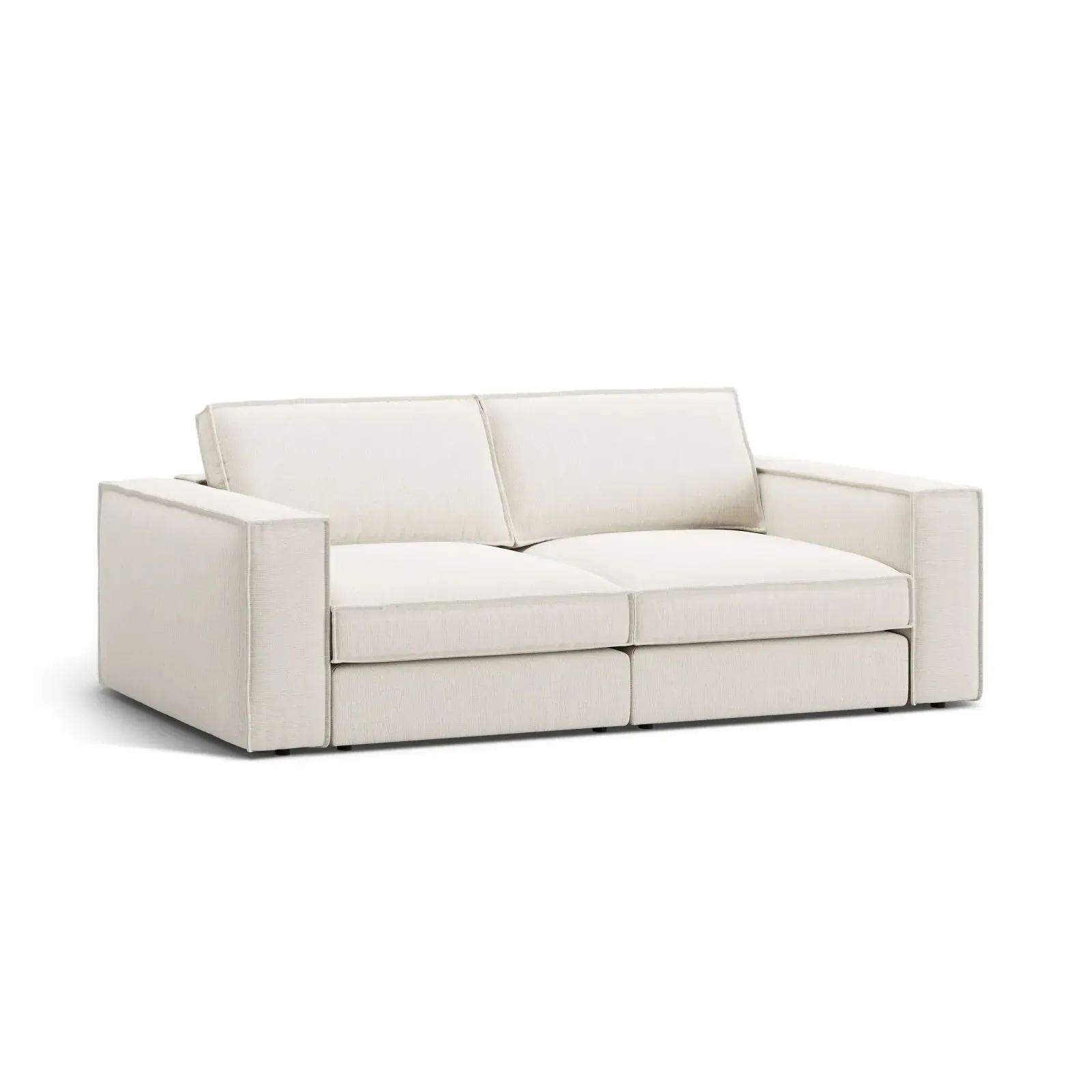 Pola 3-Sitzer Sofa aus Samt oder Strukturstoff, 236x103 cm - Image 58