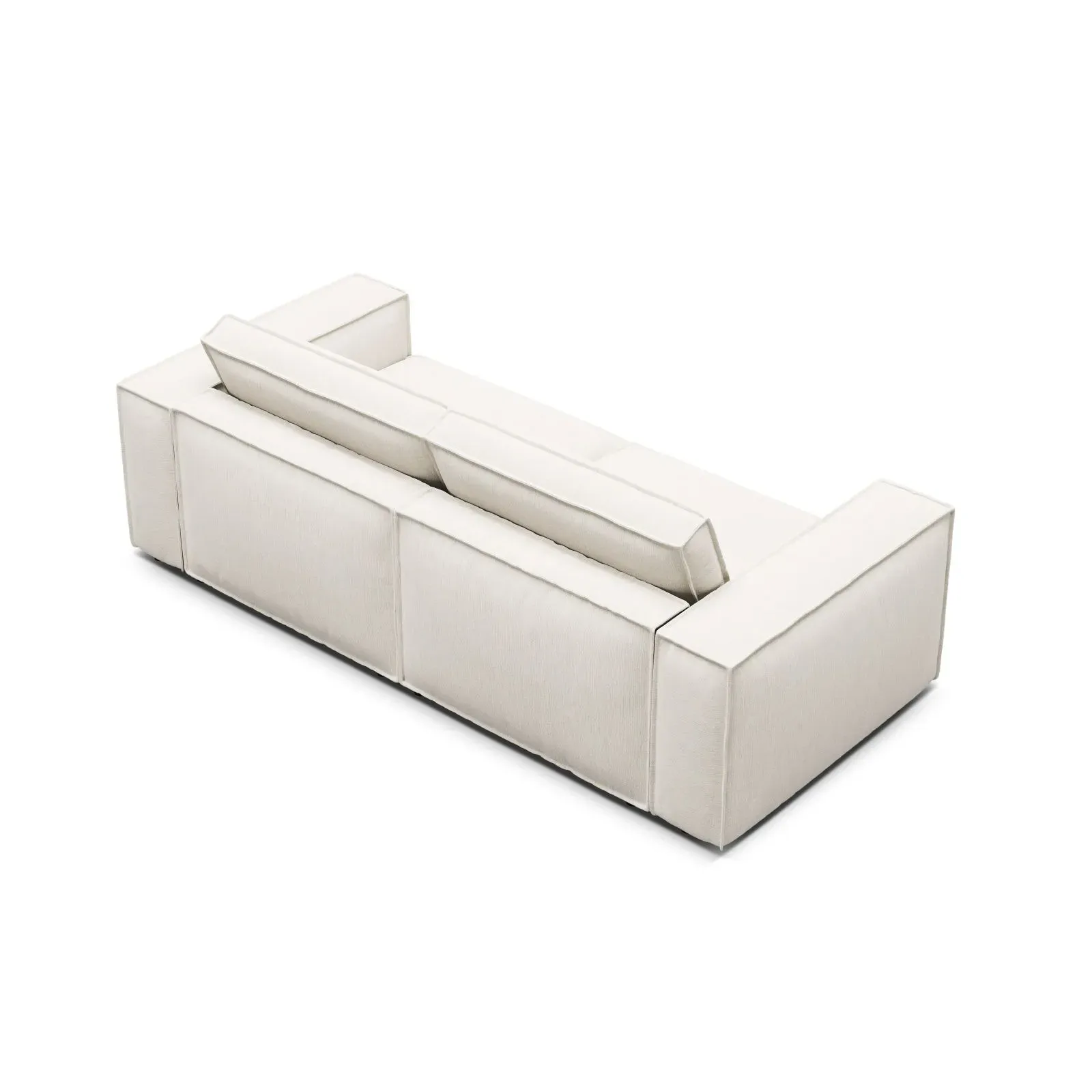 Pola 3-Sitzer Sofa aus Samt oder Strukturstoff, 236x103 cm - Image 59
