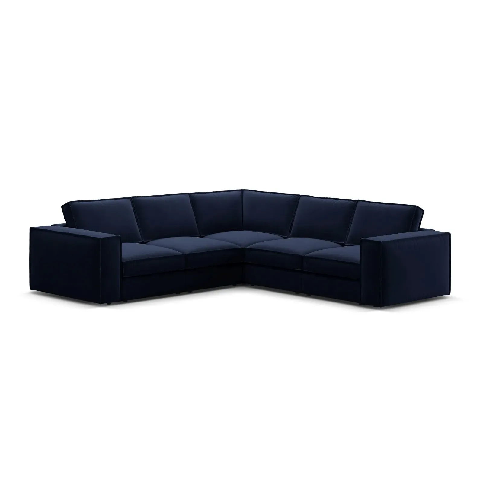 Pola 4-Sitzer Ecksofa, symmetrisch, aus Samt oder Strukturstoff, 284x284 cm - Image 17