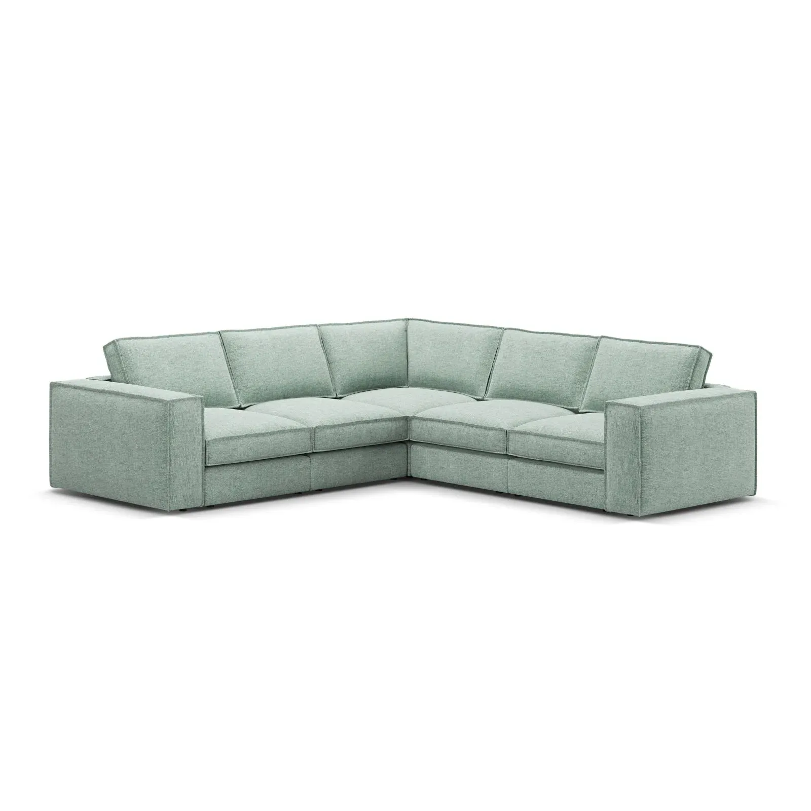 Pola 4-Sitzer Ecksofa, symmetrisch, aus Samt oder Strukturstoff, 284x284 cm - Image 57
