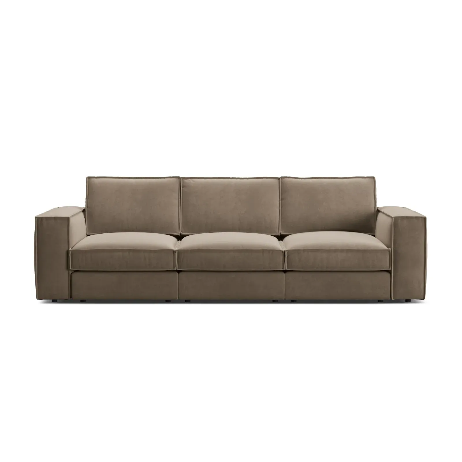 Pola 4-Sitzer Sofa aus Samt oder Strukturstoff, 284x103 cm - Image 11