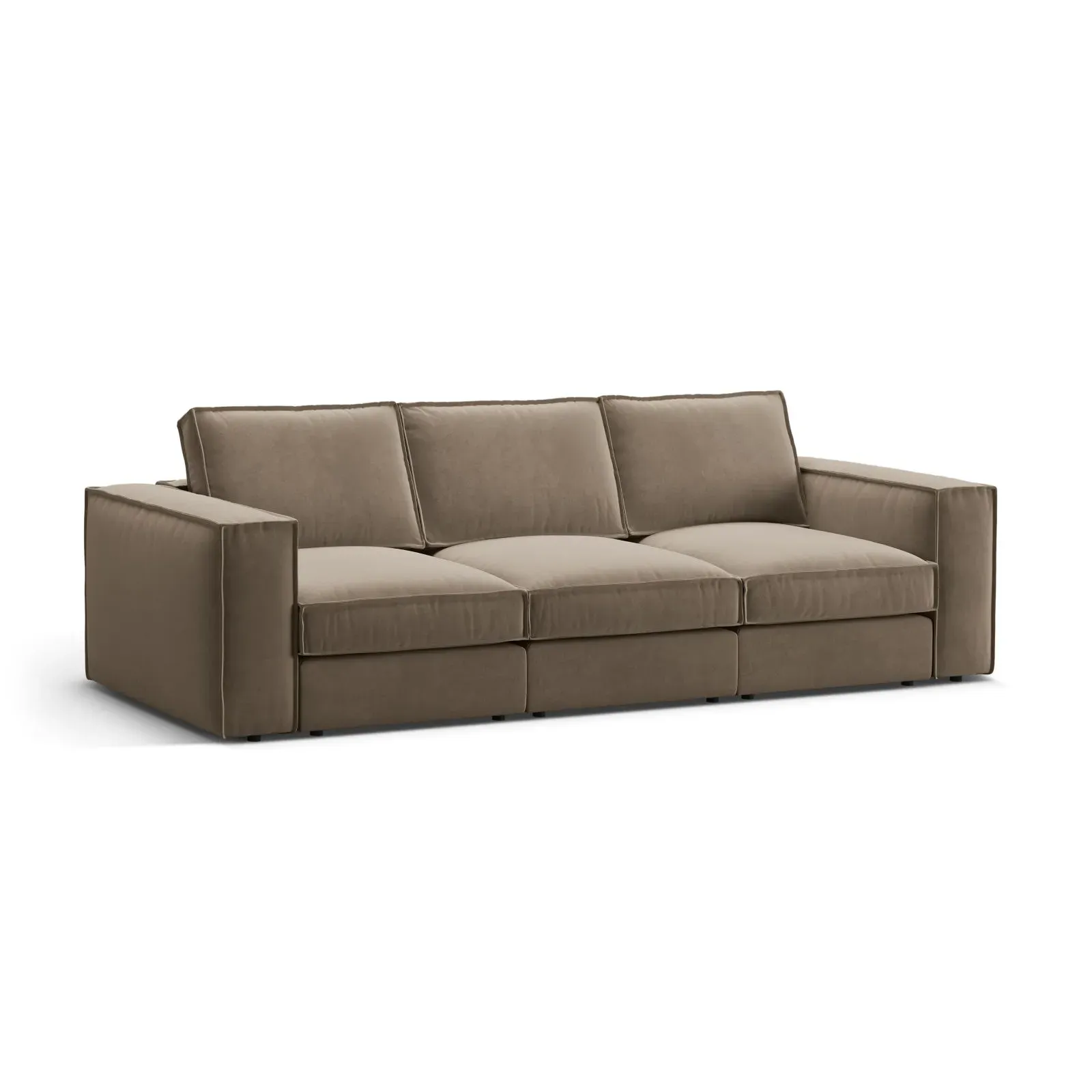 Pola 4-Sitzer Sofa aus Samt oder Strukturstoff, 284x103 cm - Image 13