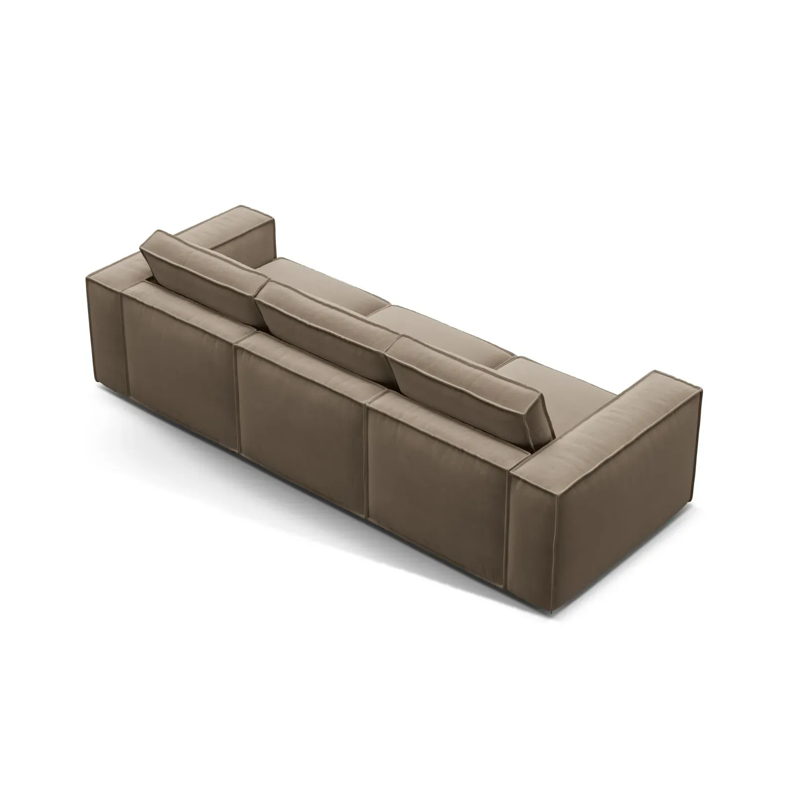 Pola 4-Sitzer Sofa aus Samt oder Strukturstoff, 284x103 cm - Image 14