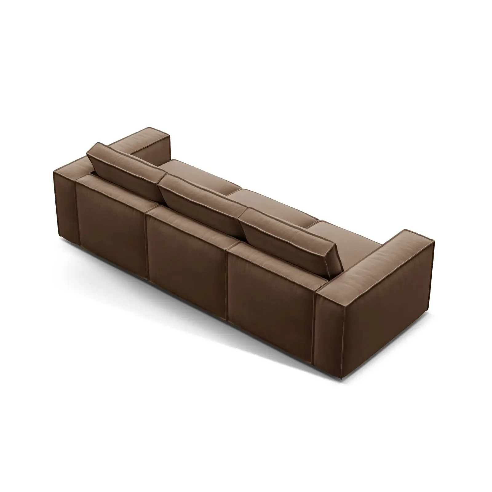 Pola 4-Sitzer Sofa aus Samt oder Strukturstoff, 284x103 cm - Image 19