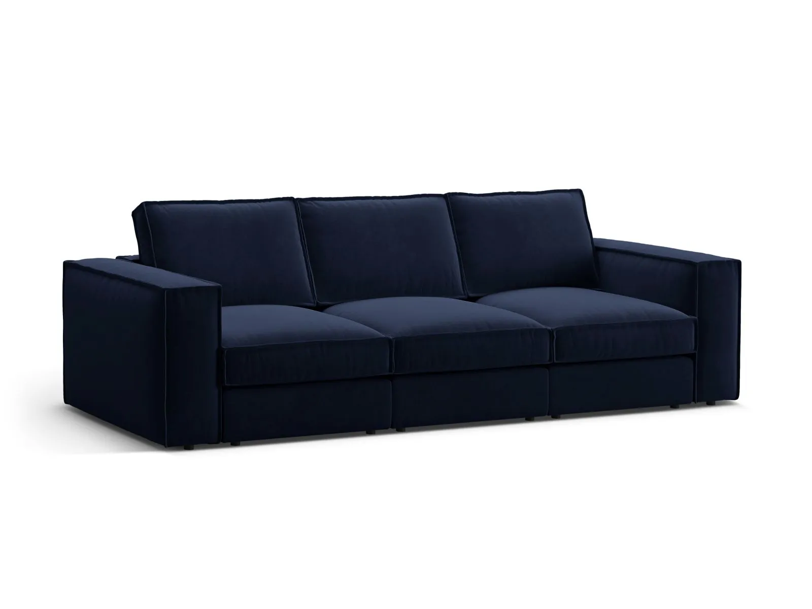Pola 4-Sitzer Sofa aus Samt oder Strukturstoff, 284x103 cm - Image 23