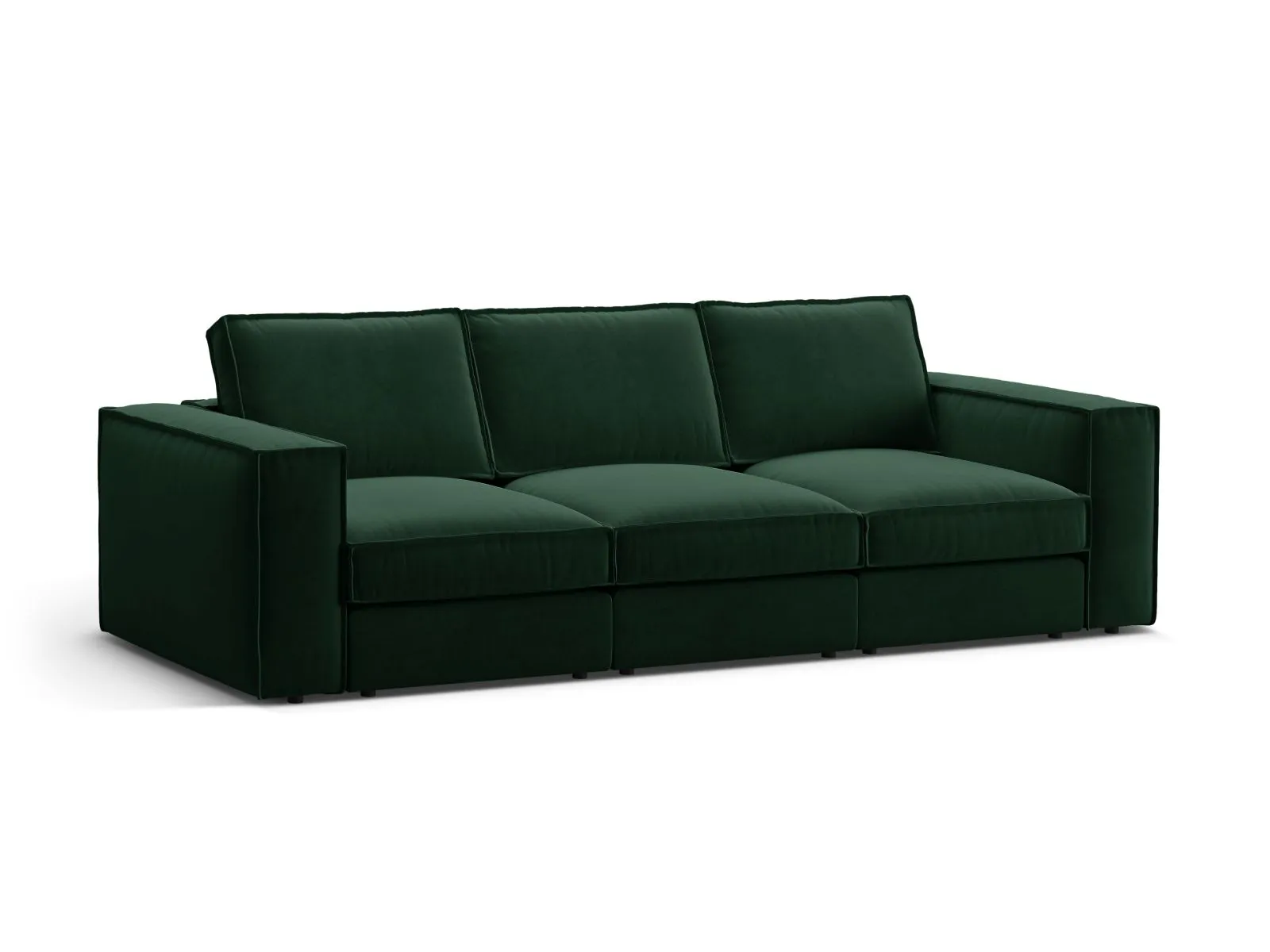 Pola 4-Sitzer Sofa aus Samt oder Strukturstoff, 284x103 cm - Image 28