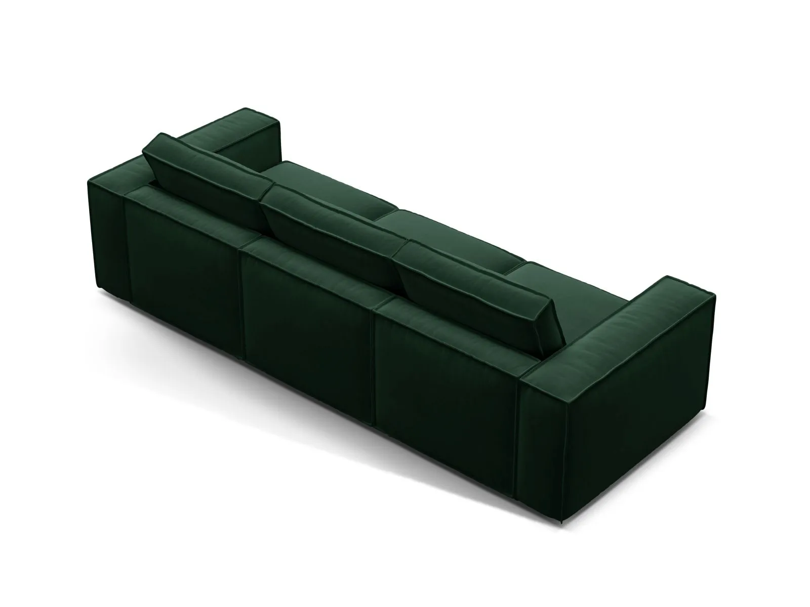 Pola 4-Sitzer Sofa aus Samt oder Strukturstoff, 284x103 cm - Image 29