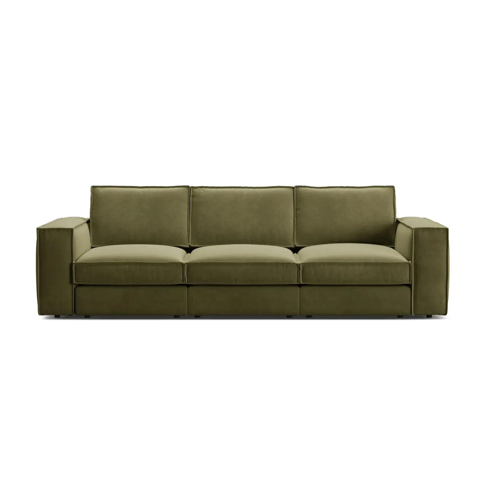 Pola 4-Sitzer Sofa aus Samt oder Strukturstoff, 284x103 cm - Image 31