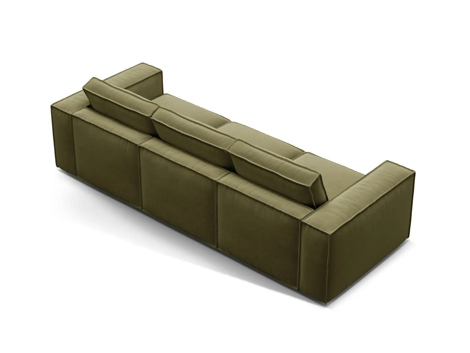 Pola 4-Sitzer Sofa aus Samt oder Strukturstoff, 284x103 cm - Image 34