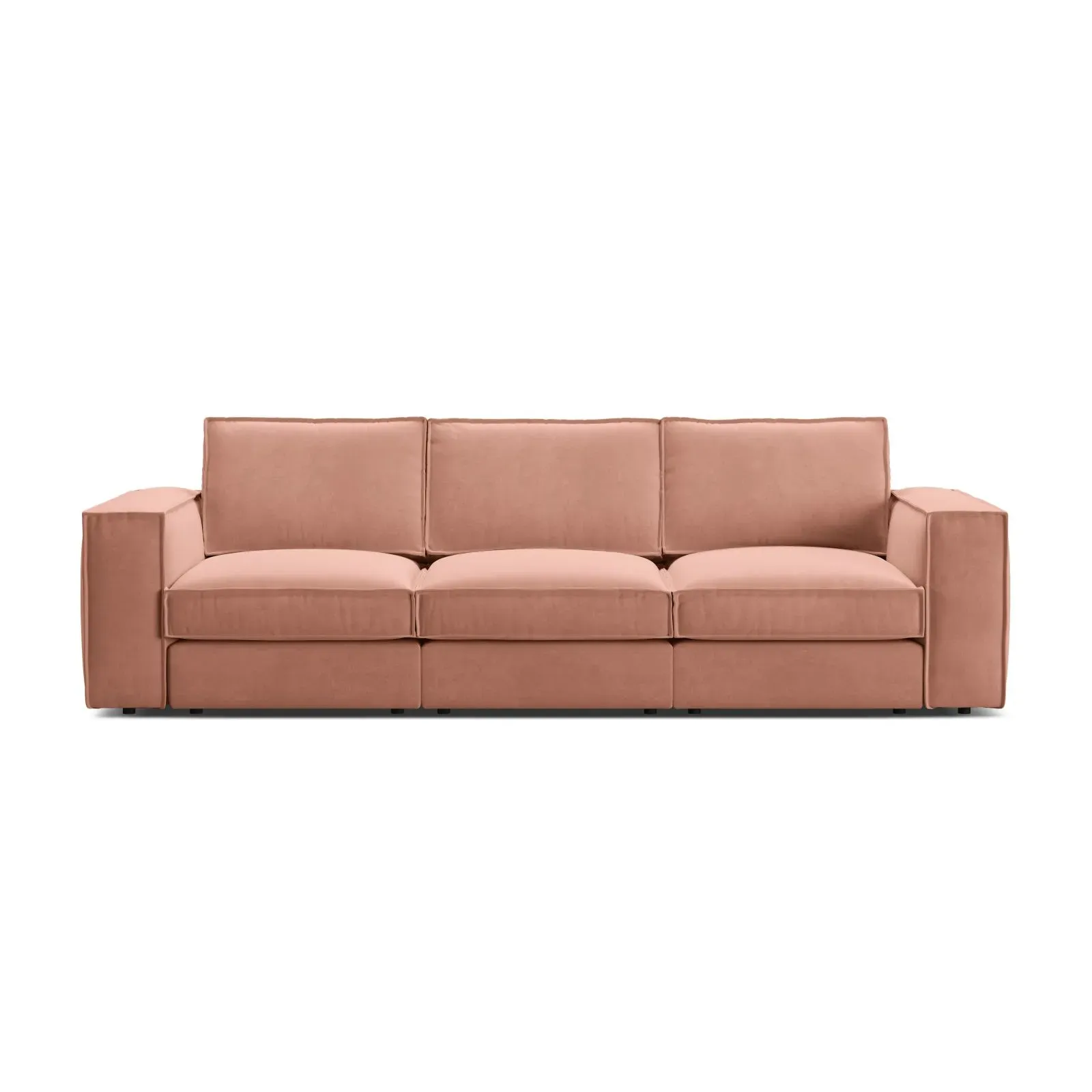Pola 4-Sitzer Sofa aus Samt oder Strukturstoff, 284x103 cm - Image 36