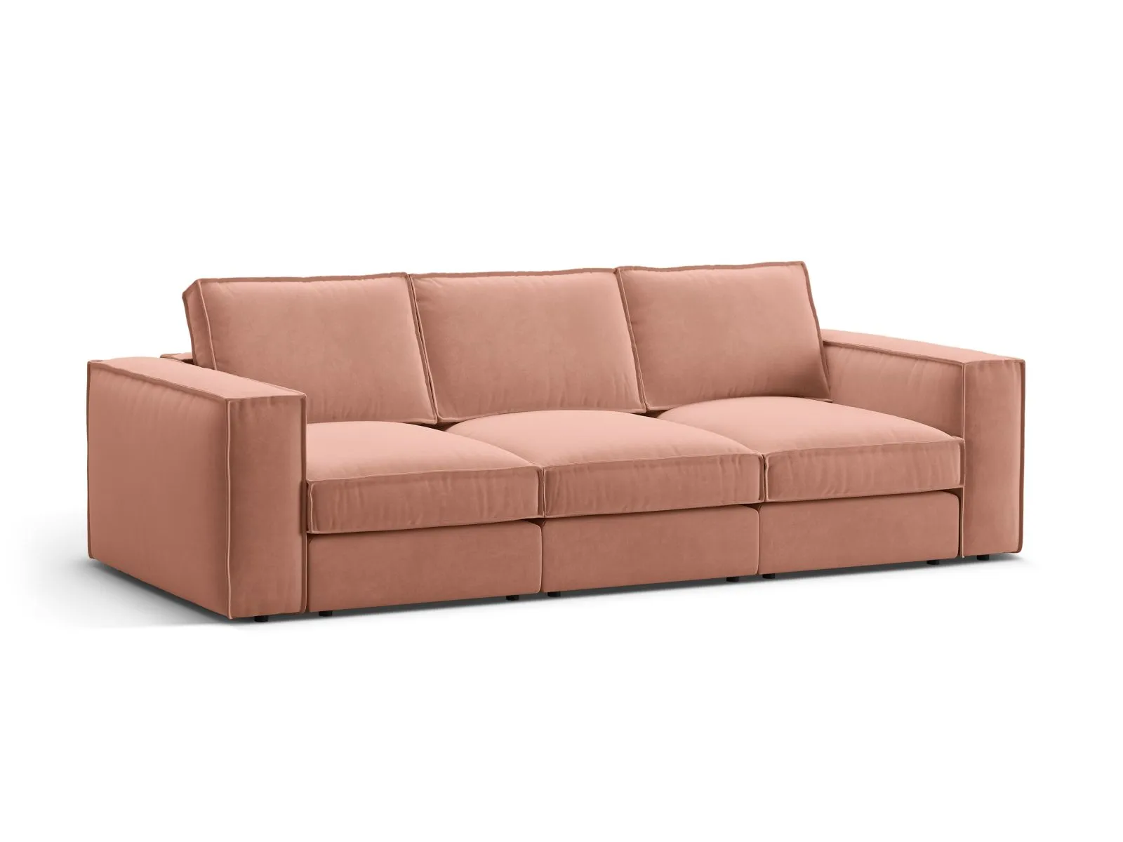 Pola 4-Sitzer Sofa aus Samt oder Strukturstoff, 284x103 cm - Image 38