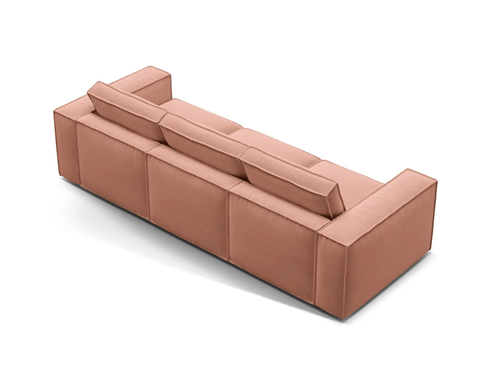 Pola 4-Sitzer Sofa aus Samt oder Strukturstoff, 284x103 cm - Image 39