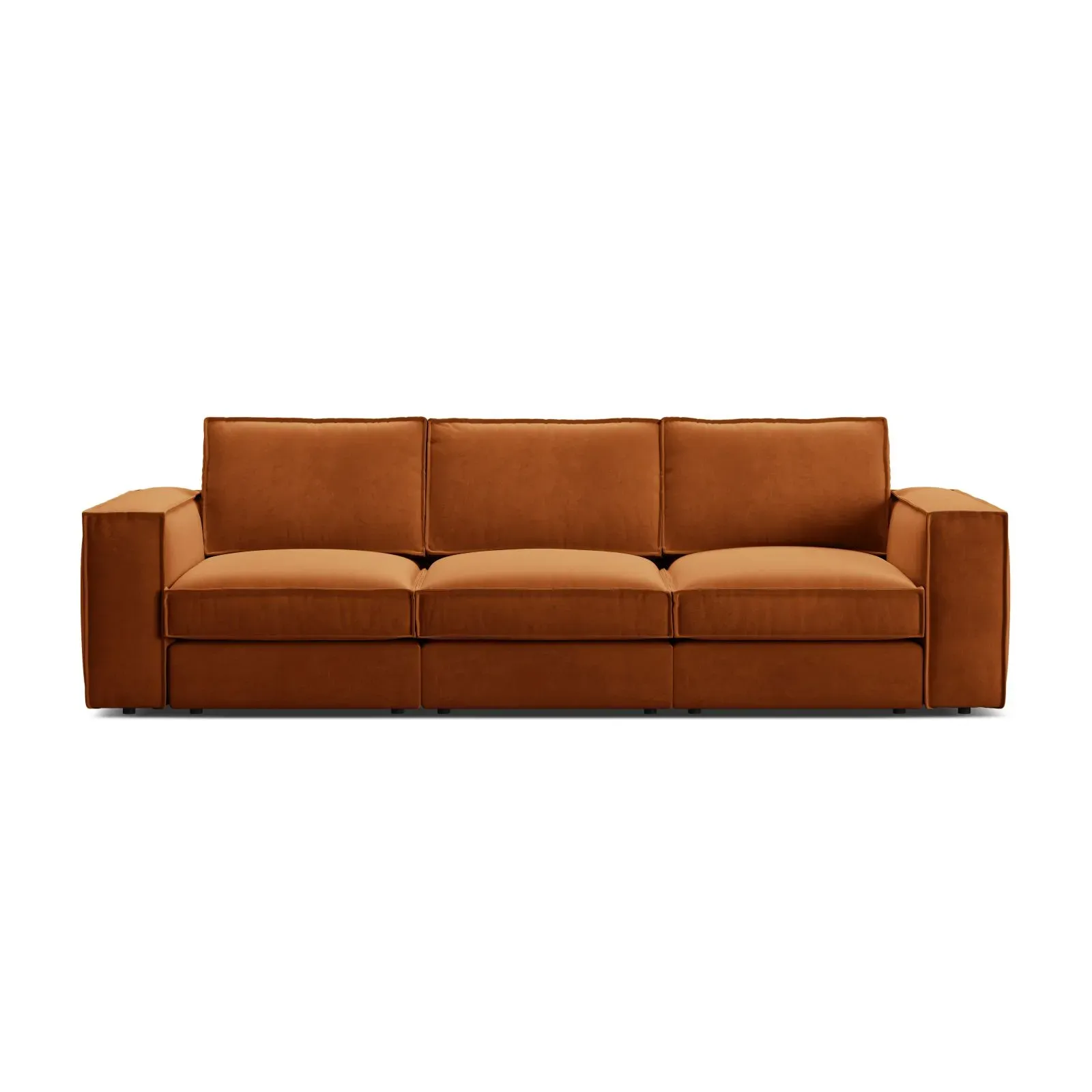 Pola 4-Sitzer Sofa aus Samt oder Strukturstoff, 284x103 cm - Image 41