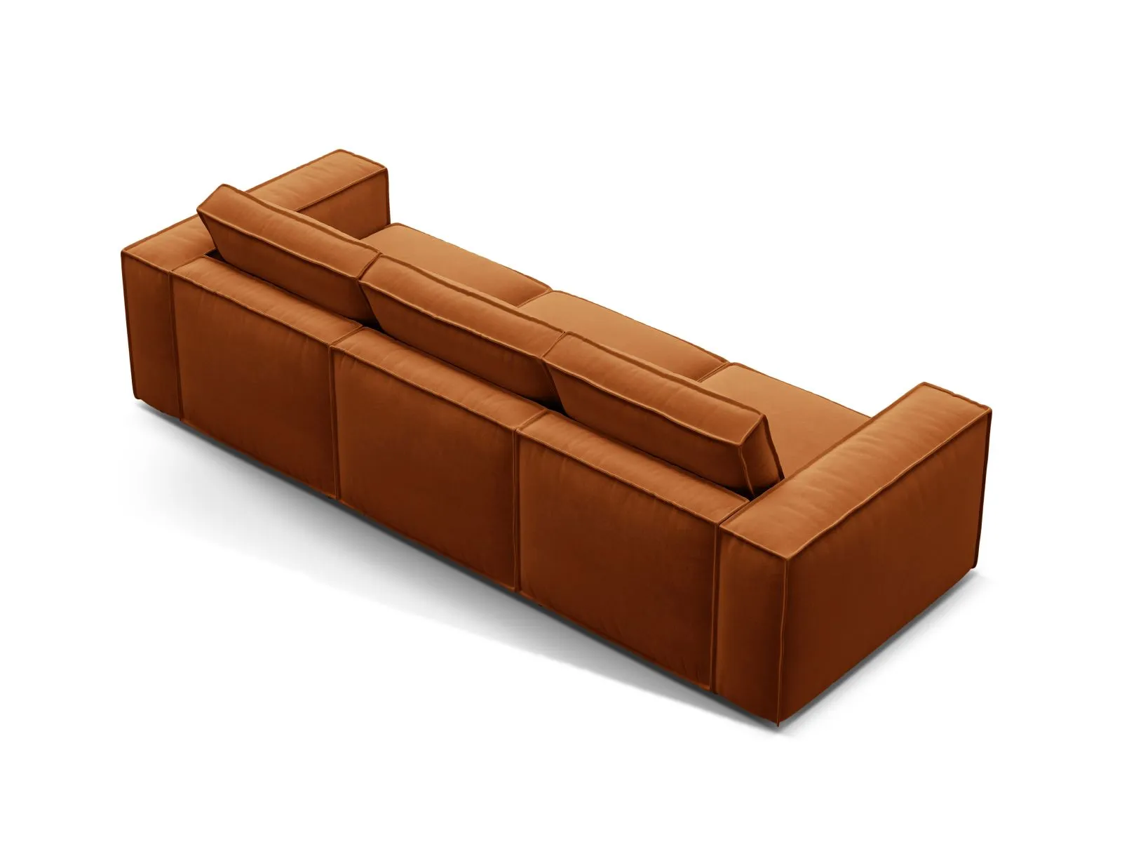 Pola 4-Sitzer Sofa aus Samt oder Strukturstoff, 284x103 cm - Image 44