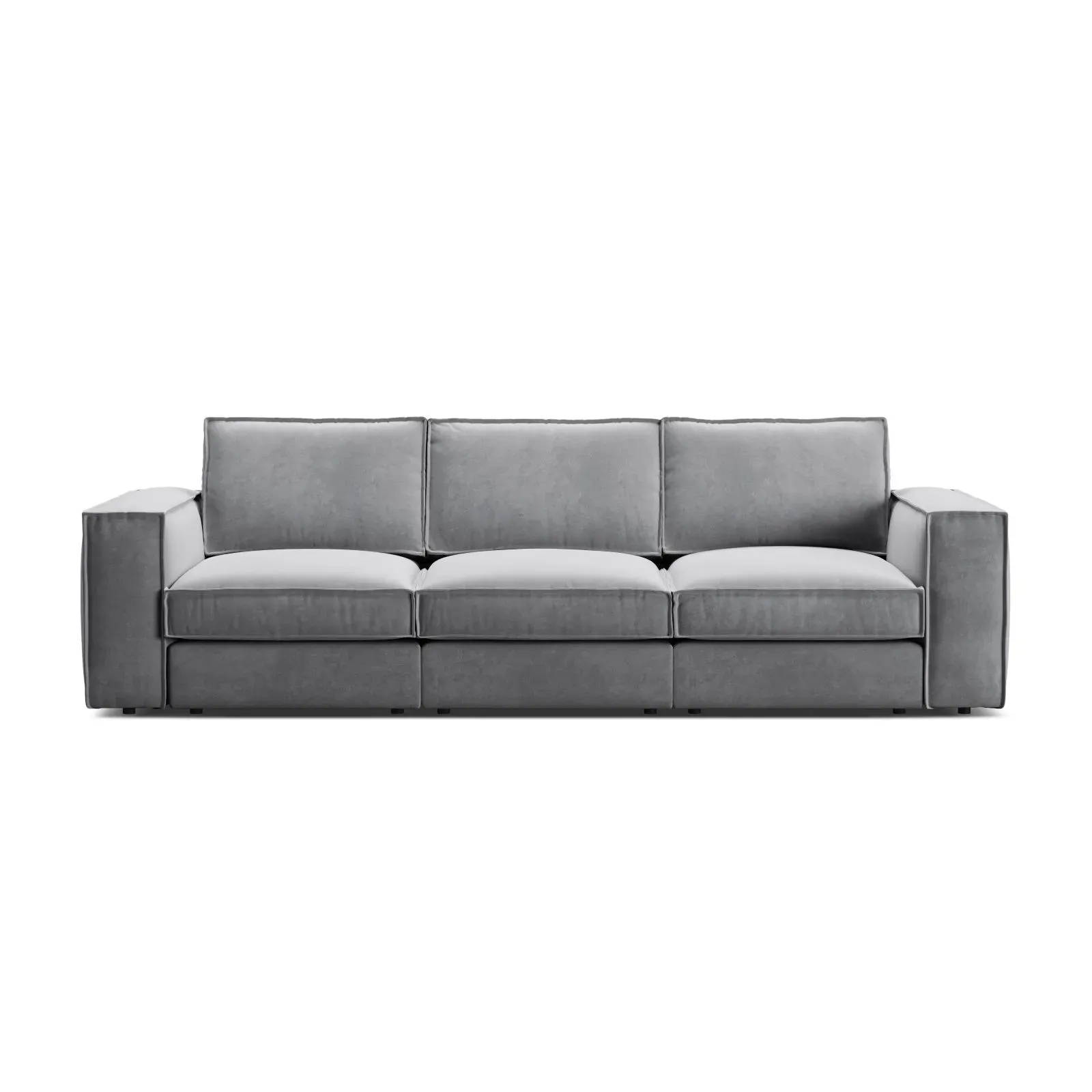 Pola 4-Sitzer Sofa aus Samt oder Strukturstoff, 284x103 cm - Image 46