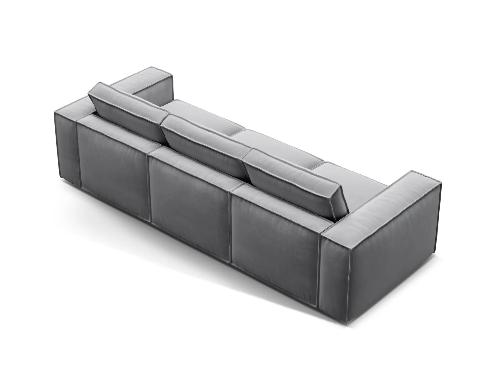 Pola 4-Sitzer Sofa aus Samt oder Strukturstoff, 284x103 cm - Image 49