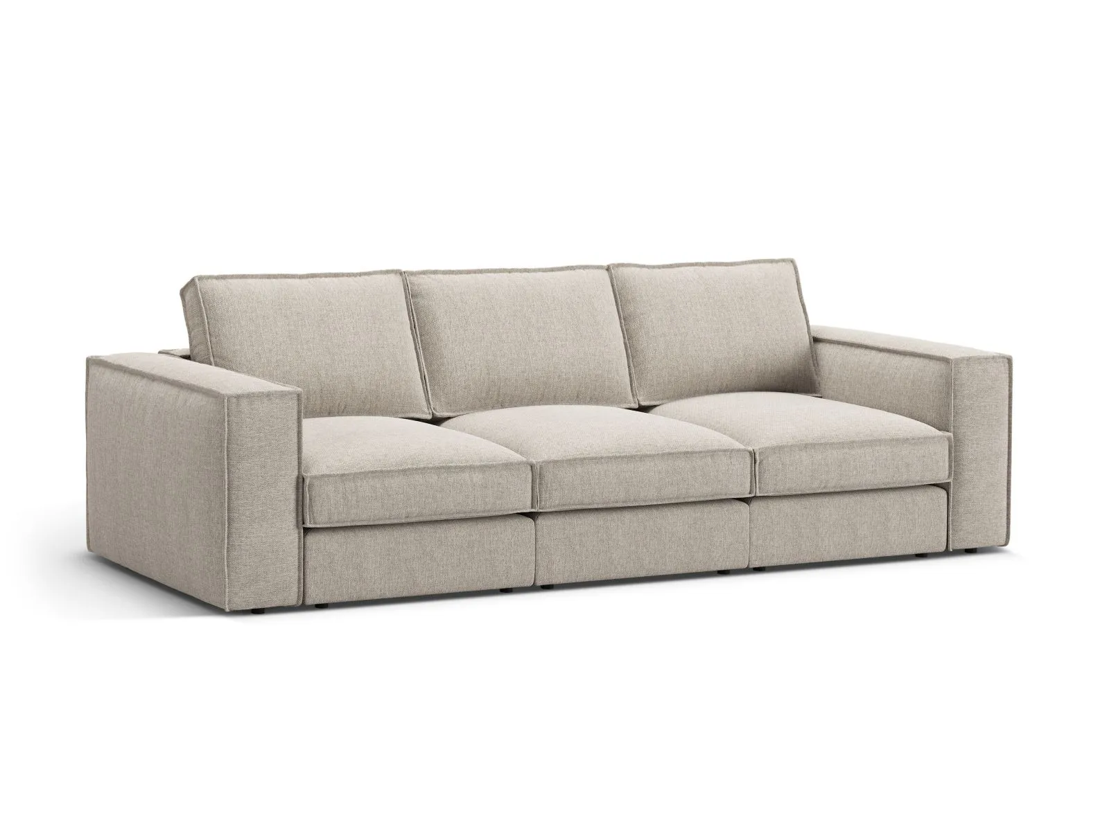 Pola 4-Sitzer Sofa aus Samt oder Strukturstoff, 284x103 cm - Image 53