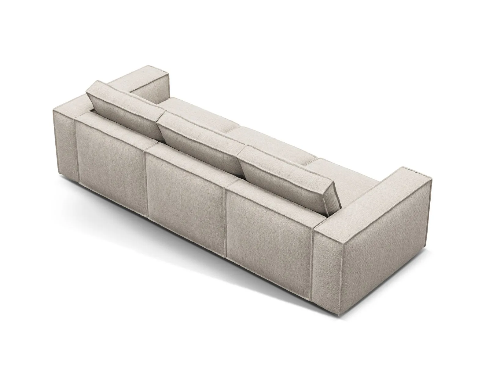 Pola 4-Sitzer Sofa aus Samt oder Strukturstoff, 284x103 cm - Image 54