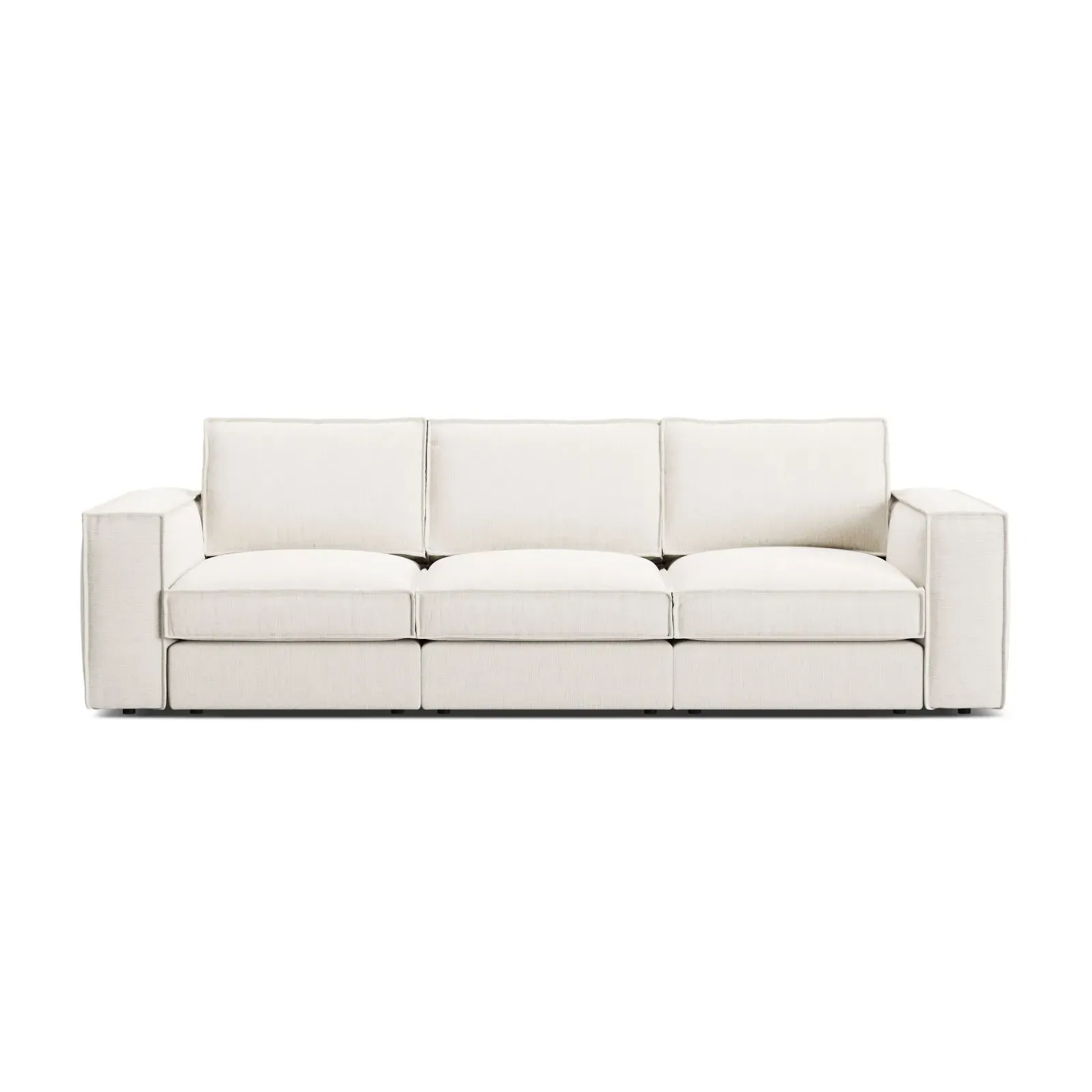 Pola 4-Sitzer Sofa aus Samt oder Strukturstoff, 284x103 cm - Image 56