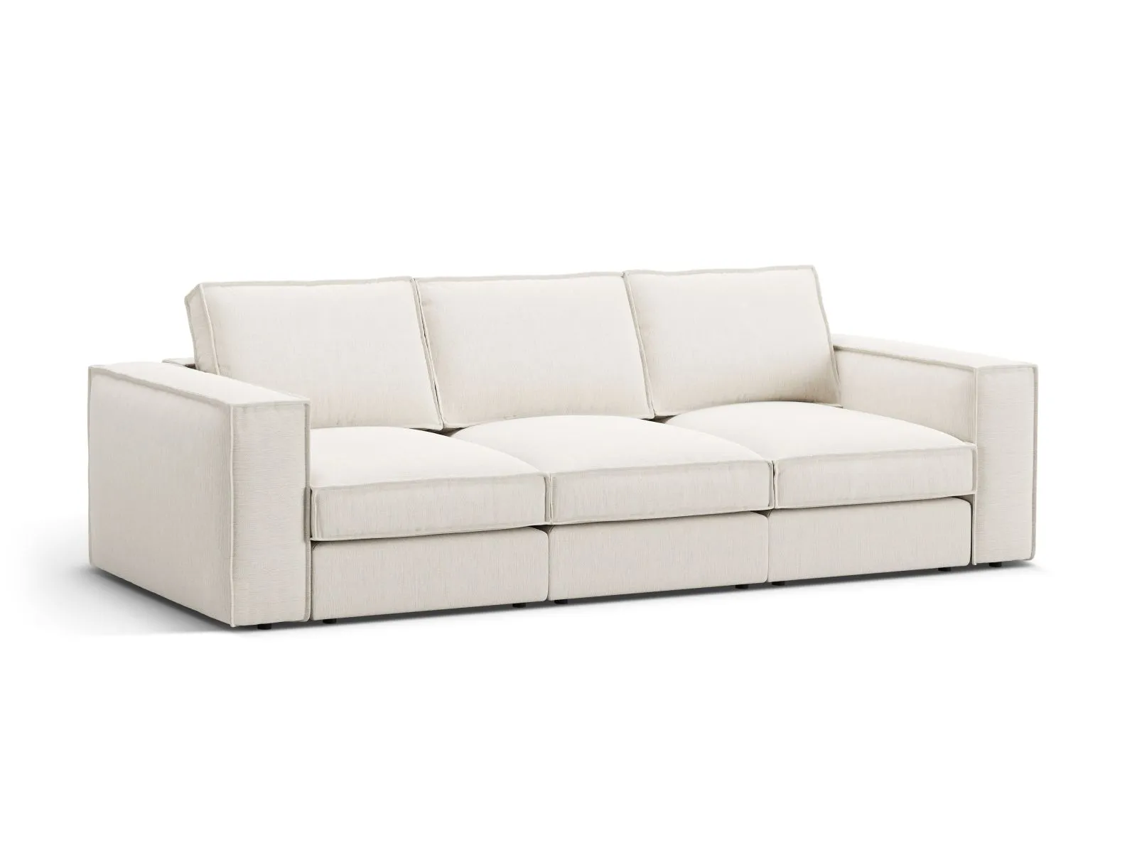 Pola 4-Sitzer Sofa aus Samt oder Strukturstoff, 284x103 cm - Image 58