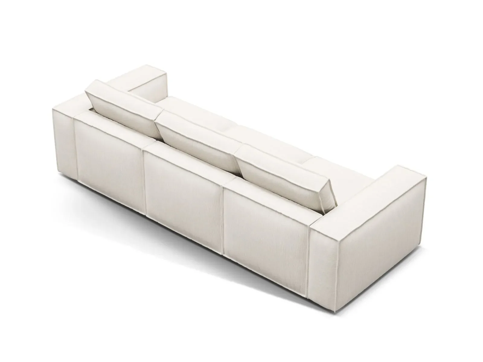 Pola 4-Sitzer Sofa aus Samt oder Strukturstoff, 284x103 cm - Image 59