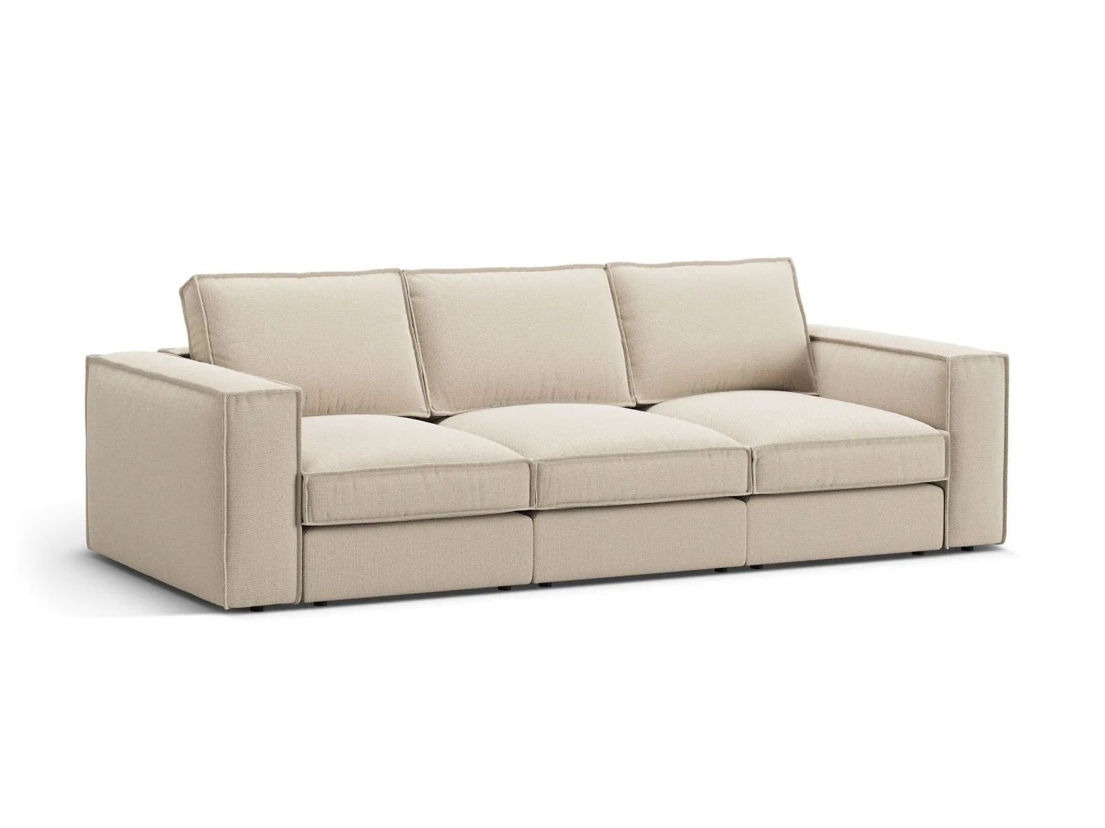 Pola 4-Sitzer Sofa aus Samt oder Strukturstoff, 284x103 cm - Image 63