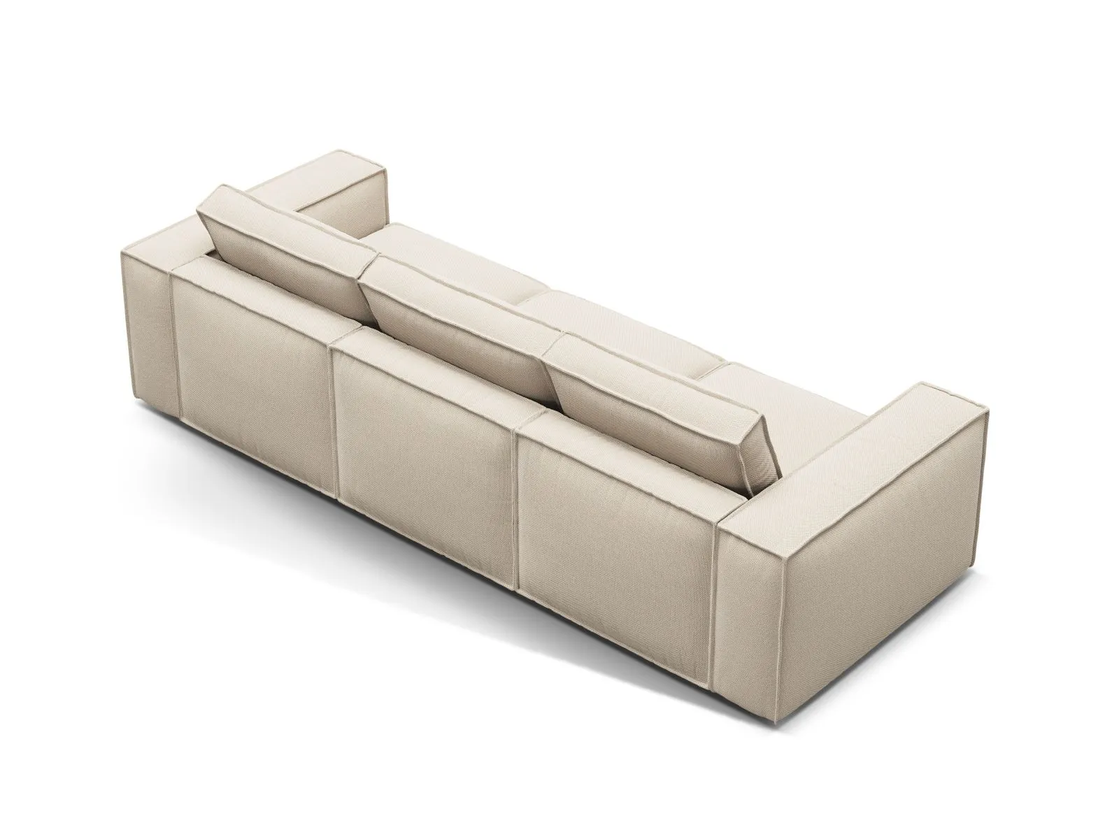 Pola 4-Sitzer Sofa aus Samt oder Strukturstoff, 284x103 cm - Image 64
