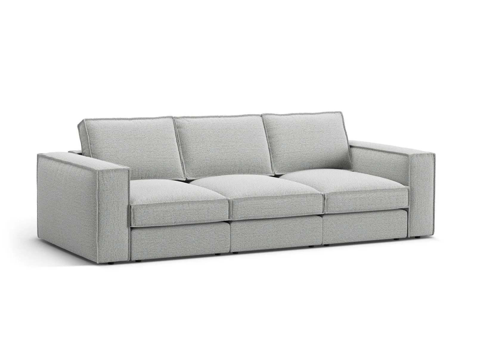 Pola 4-Sitzer Sofa aus Samt oder Strukturstoff, 284x103 cm - Image 68