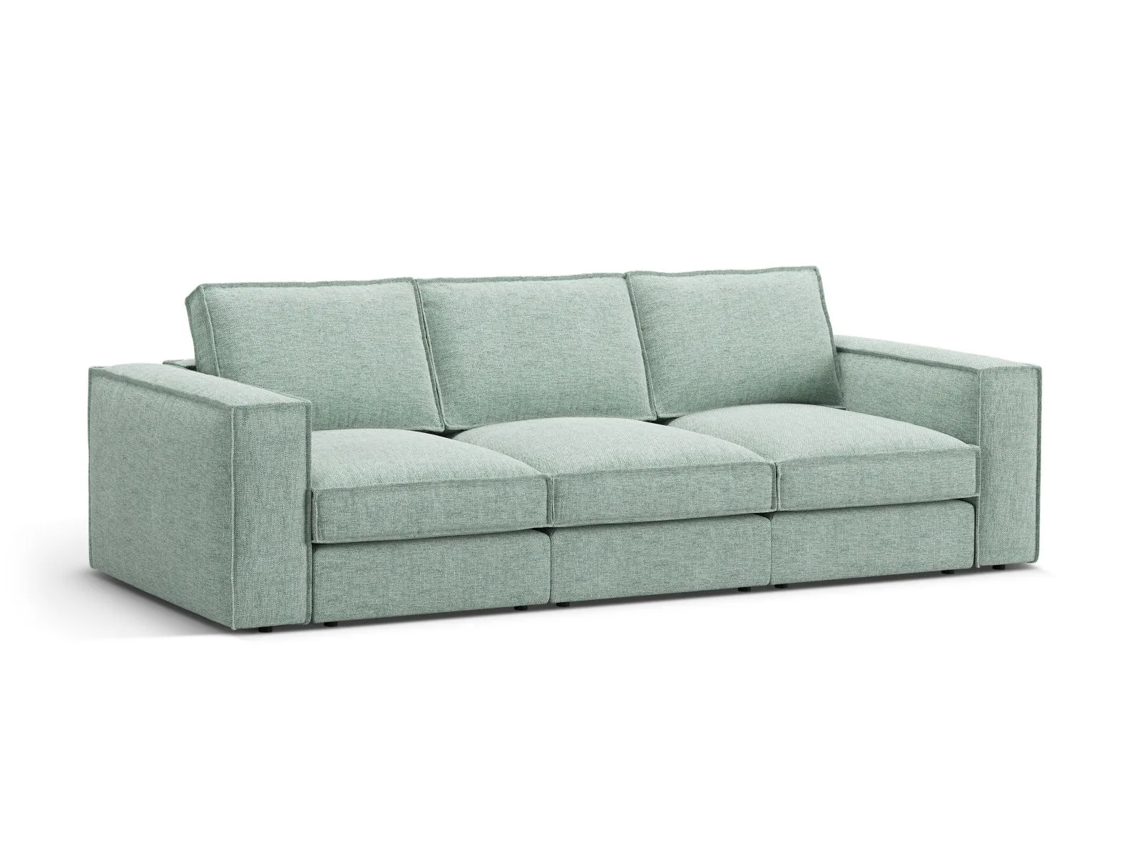 Pola 4-Sitzer Sofa aus Samt oder Strukturstoff, 284x103 cm - Image 73