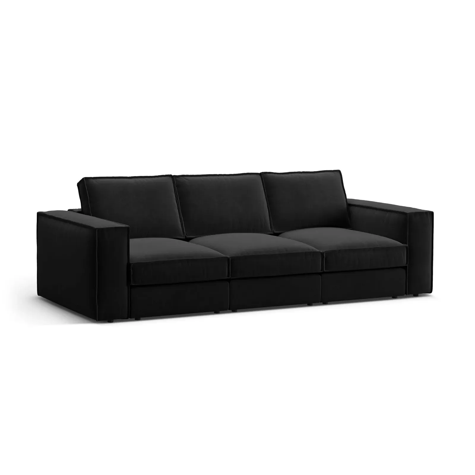 Pola 4-Sitzer Sofa aus Samt oder Strukturstoff, 284x103 cm - Image 8