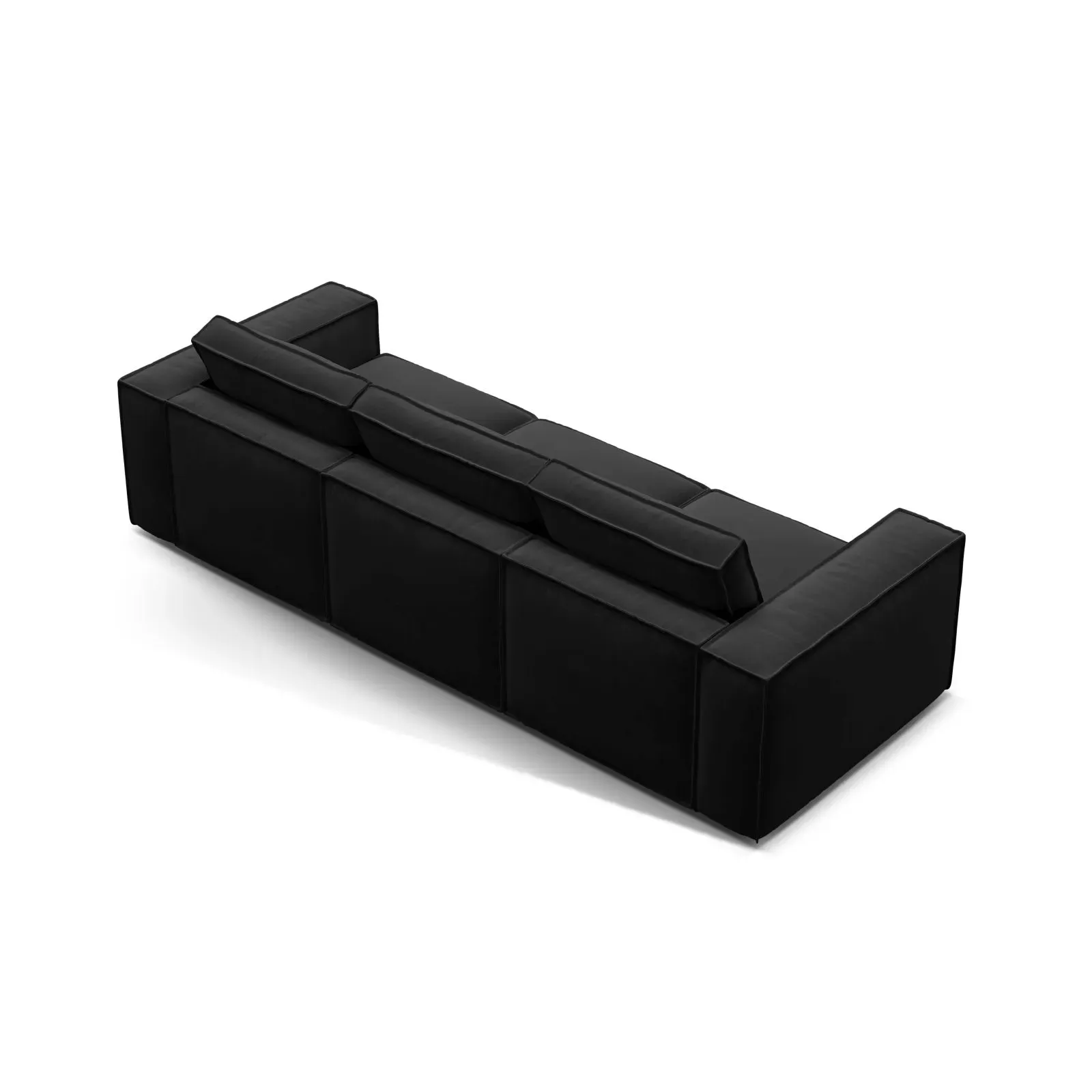 Pola 4-Sitzer Sofa aus Samt oder Strukturstoff, 284x103 cm - Image 9