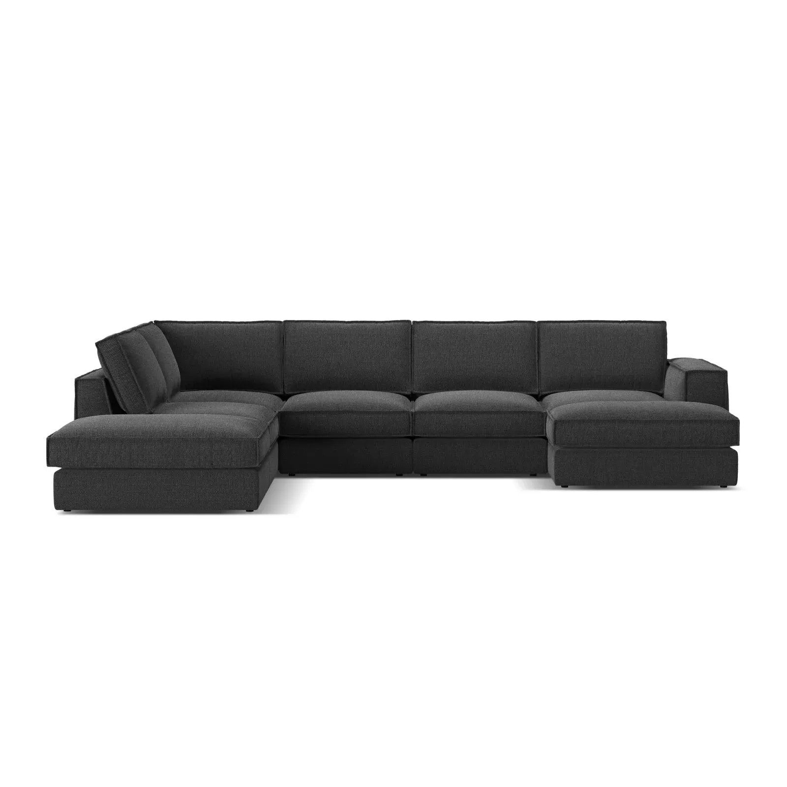 Pola 5-Sitzer Panorama Ecksofa, Linke Seite, aus Samt oder Strukturstoff, 362x259 cm - Image 103
