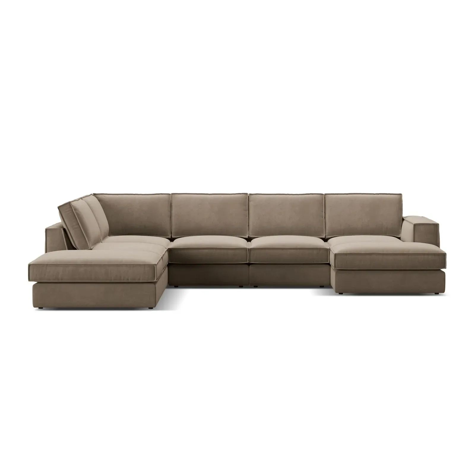 Pola 5-Sitzer Panorama Ecksofa, Linke Seite, aus Samt oder Strukturstoff, 362x259 cm - Image 13