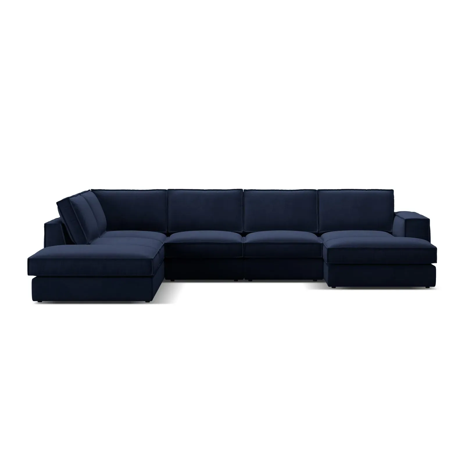 Pola 5-Sitzer Panorama Ecksofa, Linke Seite, aus Samt oder Strukturstoff, 362x259 cm - Image 25