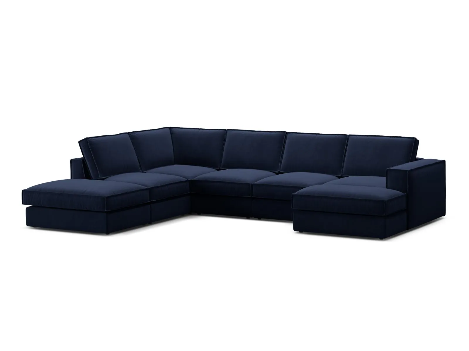 Pola 5-Sitzer Panorama Ecksofa, Linke Seite, aus Samt oder Strukturstoff, 362x259 cm - Image 27