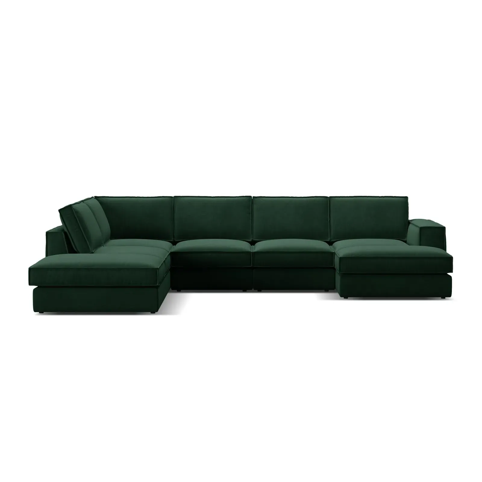 Pola 5-Sitzer Panorama Ecksofa, Linke Seite, aus Samt oder Strukturstoff, 362x259 cm - Image 31