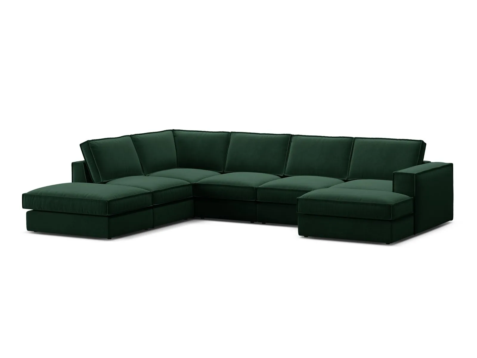 Pola 5-Sitzer Panorama Ecksofa, Linke Seite, aus Samt oder Strukturstoff, 362x259 cm - Image 33