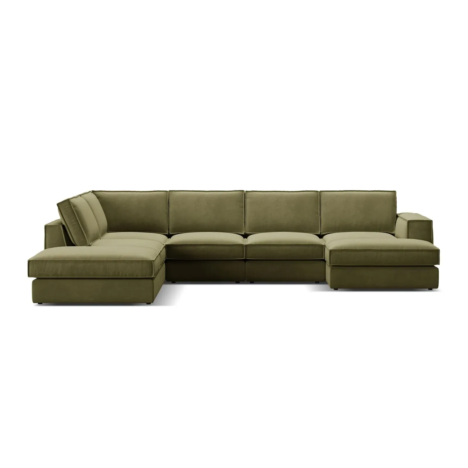 Pola 5-Sitzer Panorama Ecksofa, Linke Seite, aus Samt oder Strukturstoff, 362x259 cm - Image 37