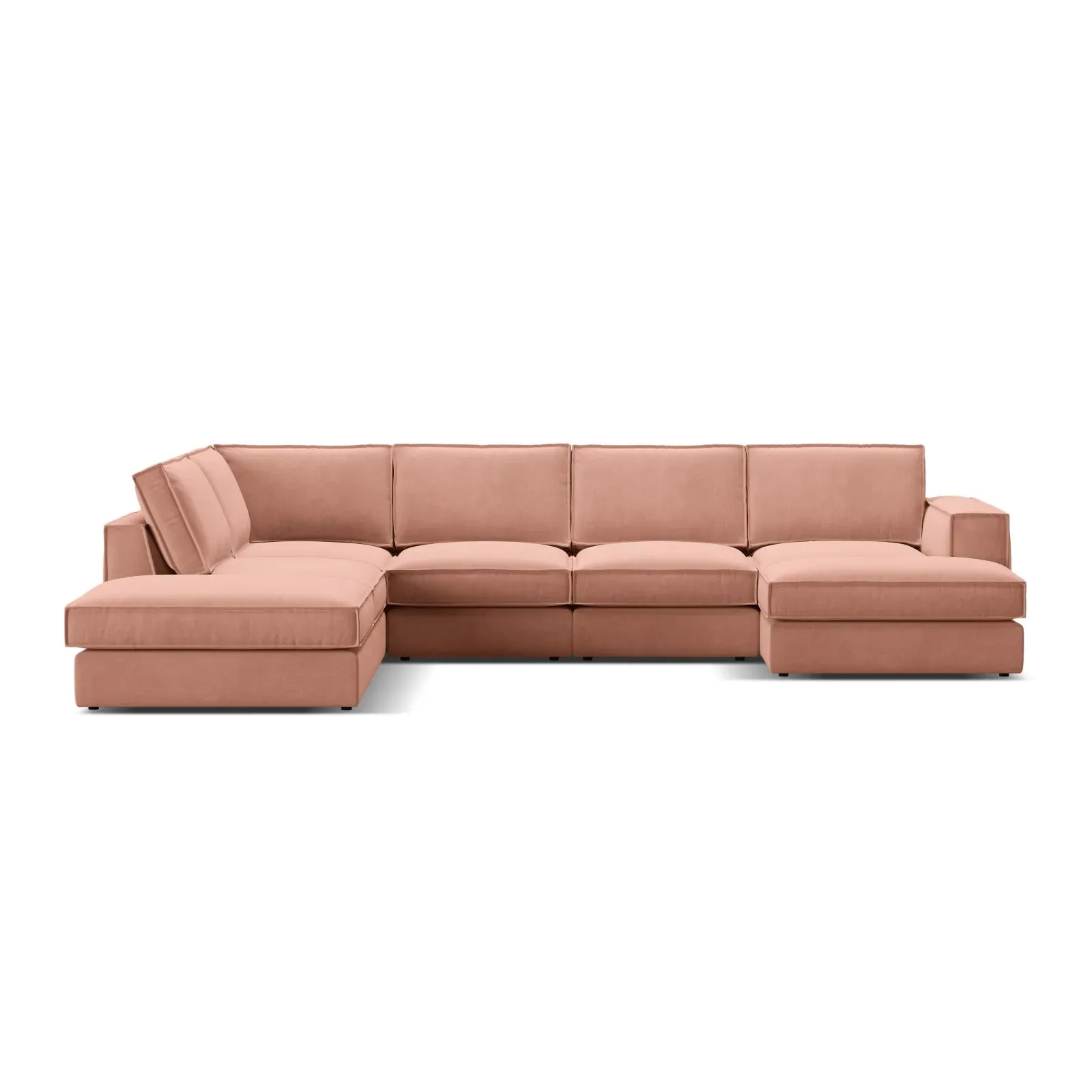 Pola 5-Sitzer Panorama Ecksofa, Linke Seite, aus Samt oder Strukturstoff, 362x259 cm - Image 43