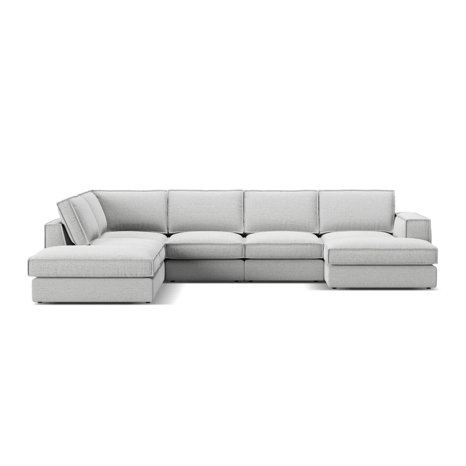 Pola 5-Sitzer Panorama Ecksofa, Linke Seite, aus Samt oder Strukturstoff, 362x259 cm - Image 79