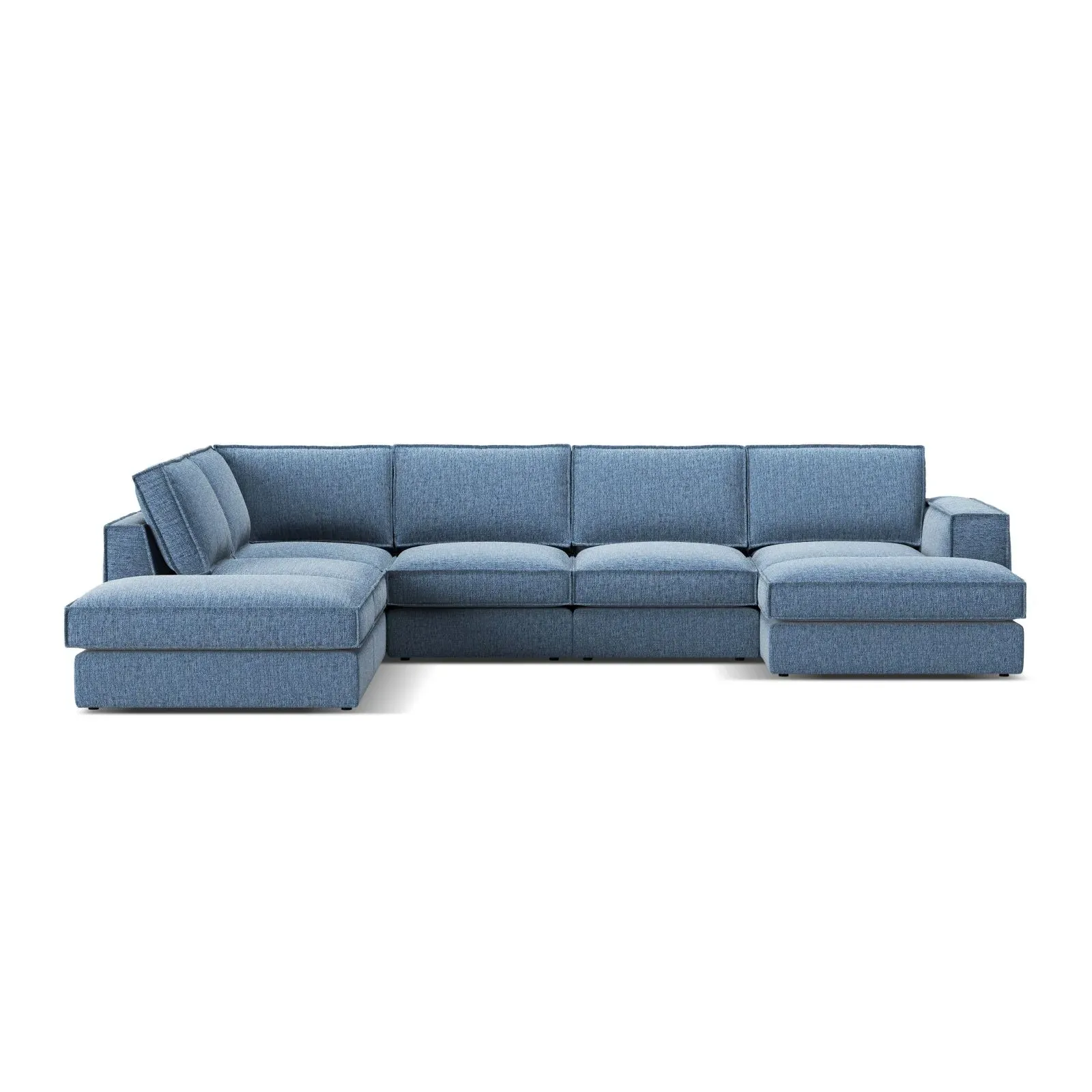 Pola 5-Sitzer Panorama Ecksofa, Linke Seite, aus Samt oder Strukturstoff, 362x259 cm - Image 97