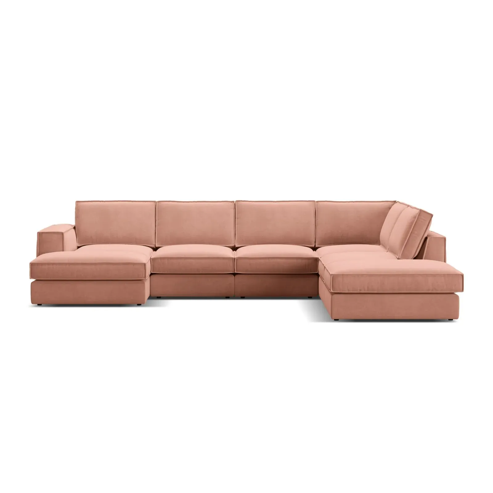 Pola 5-Sitzer Panorama Ecksofa, Rechte Seite, aus Samt in Beige (Salvador 1), 362x259 cm - Image 103
