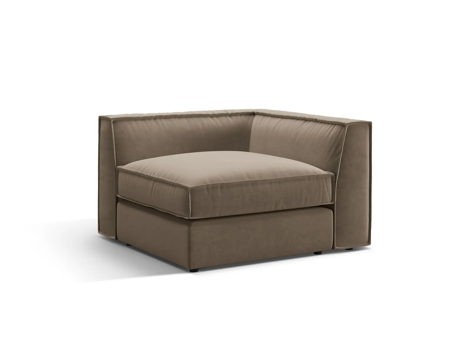 Pola Modulares 1-Sitzer Ecksofa Element aus Samt oder Strukturstoff, 103x103x88 cm - Image 11