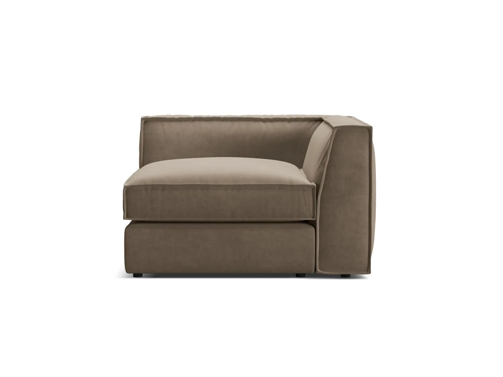 Pola Modulares 1-Sitzer Ecksofa Element aus Samt oder Strukturstoff, 103x103x88 cm - Image 13