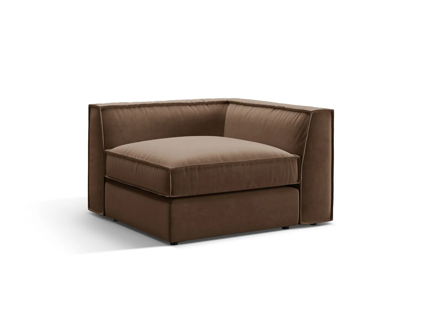 Pola Modulares 1-Sitzer Ecksofa Element aus Samt oder Strukturstoff, 103x103x88 cm - Image 16