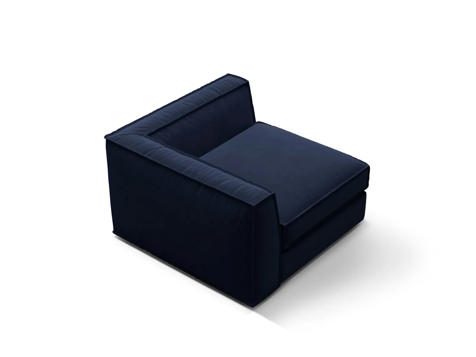 Pola Modulares 1-Sitzer Ecksofa Element aus Samt oder Strukturstoff, 103x103x88 cm - Image 24