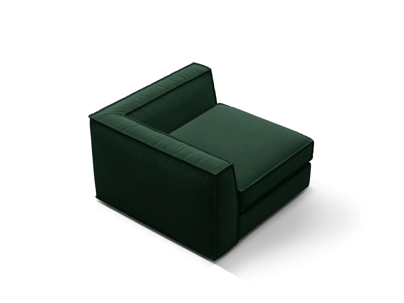 Pola Modulares 1-Sitzer Ecksofa Element aus Samt oder Strukturstoff, 103x103x88 cm - Image 29