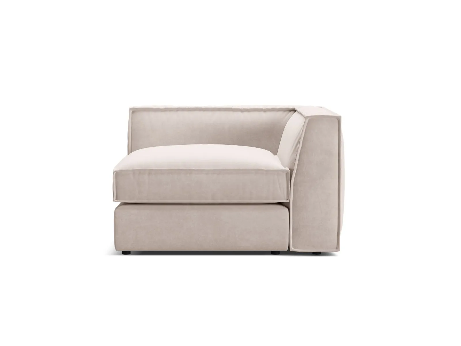 Pola Modulares 1-Sitzer Ecksofa Element aus Samt oder Strukturstoff, 103x103x88 cm - Image 3