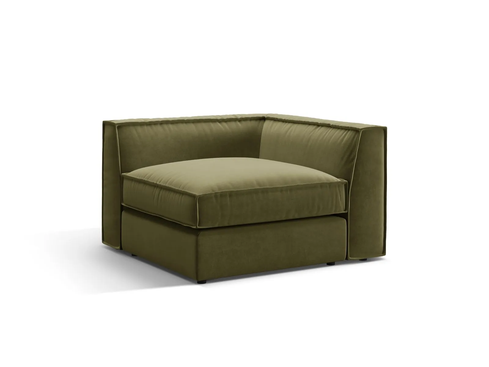 Pola Modulares 1-Sitzer Ecksofa Element aus Samt oder Strukturstoff, 103x103x88 cm - Image 31